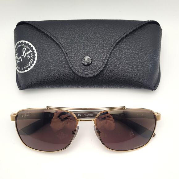Ray Ban Mens Liteforce Polarized Chromance 3701 Sunglasses Case & Cleaning Cloth - Picture 1 of 16